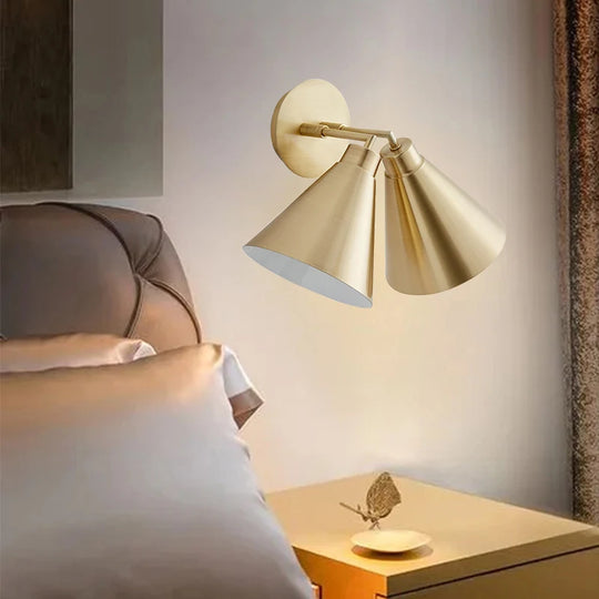 Home Deco Nordic Gold Double Wall Lamp