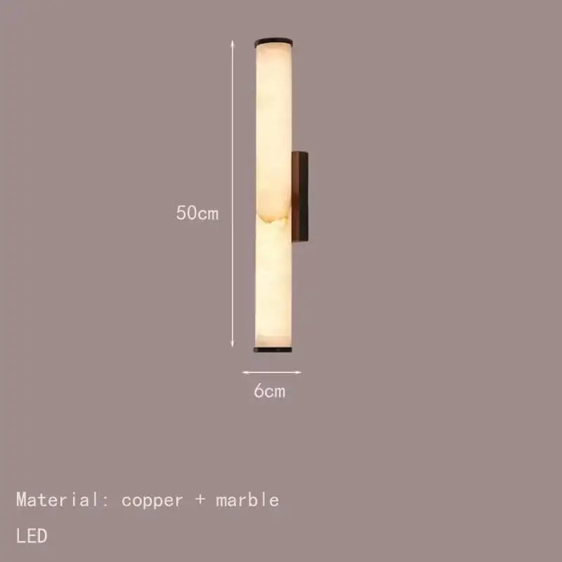 Home Deco Modern Copper Marble Wall Lamp