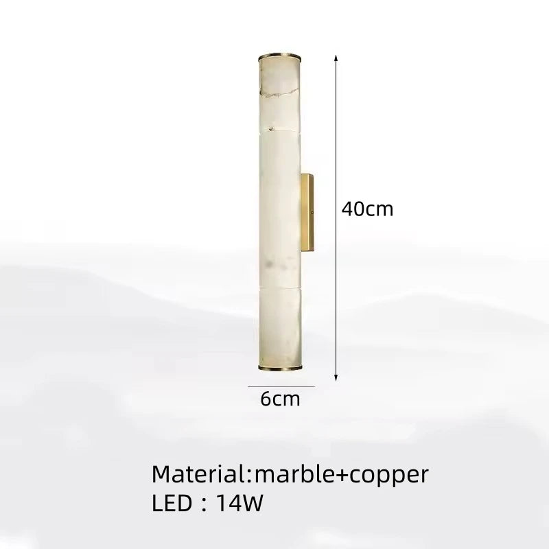 Home Deco Modern Copper Marble Wall Lamp