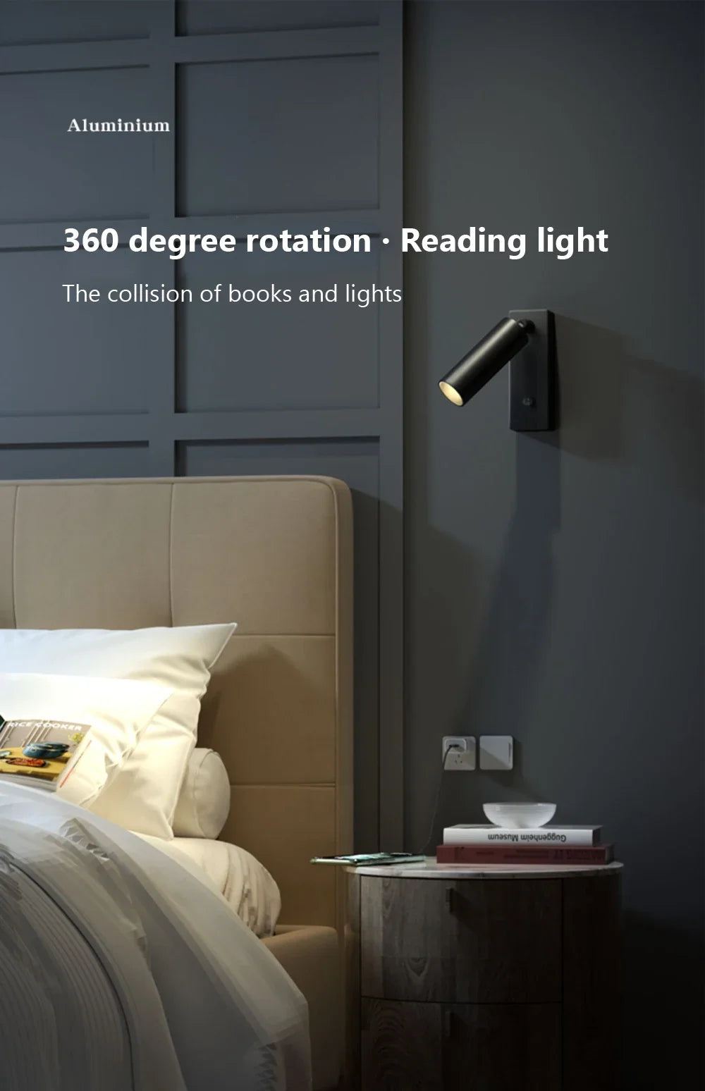 Home Deco Folding LED Bedside Wall Light