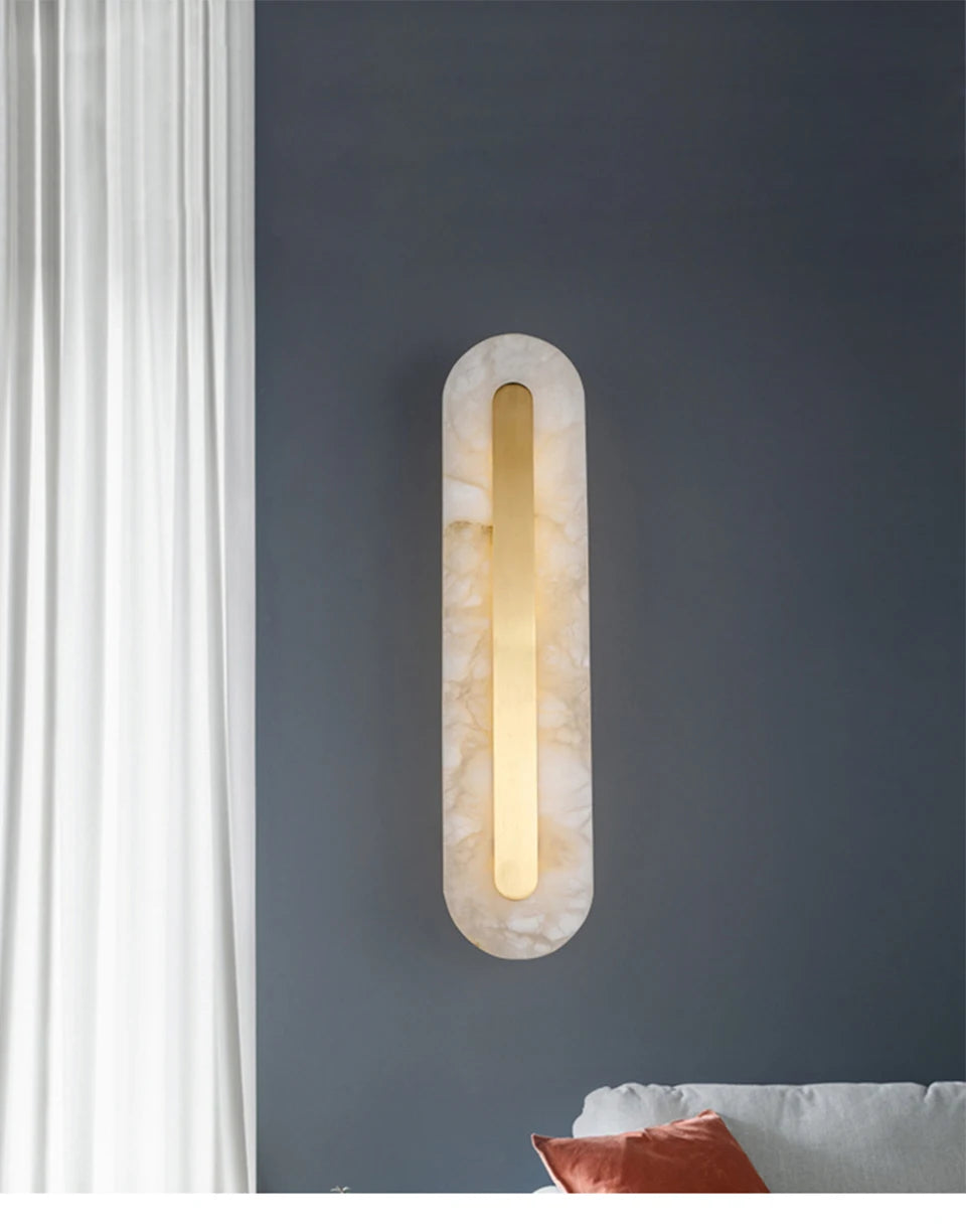 Home Deco Marble Copper Gold Wall Light