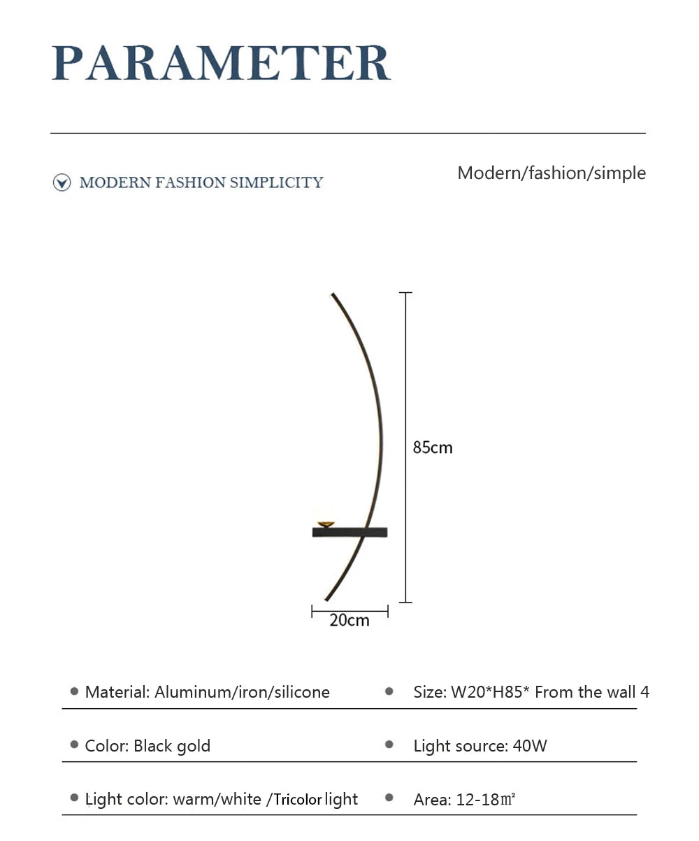 Home Deco Modern LED Moon Wall Lamp