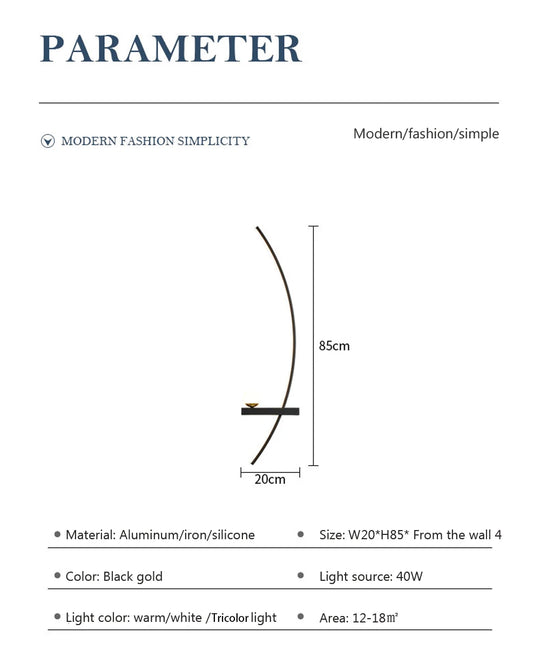 Home Deco Modern LED Moon Wall Lamp