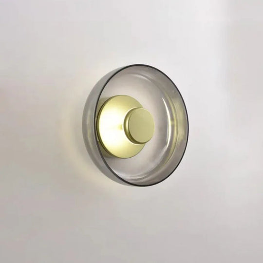 Home Deco Modern Glass Bowl Hanging Wall Lamp