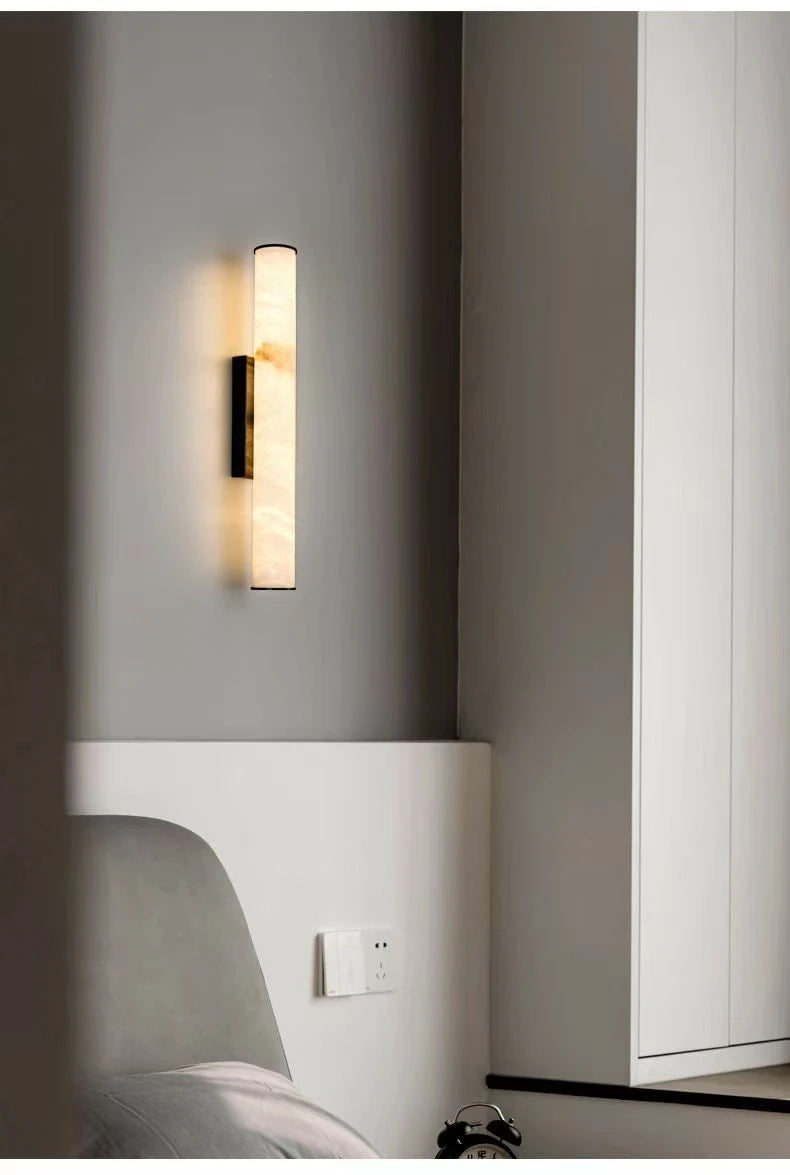 Home Deco Modern Copper Marble Wall Lamp