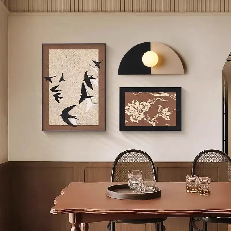 Home Deco Round Resin LED Wall Lamp