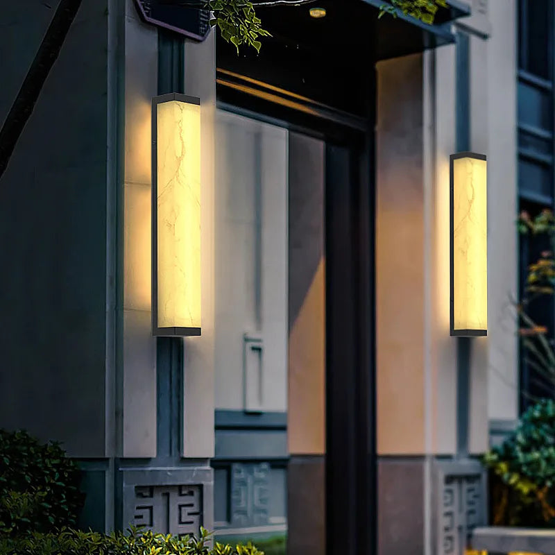 Home Deco Outdoor Marble Panel Wall Lamp