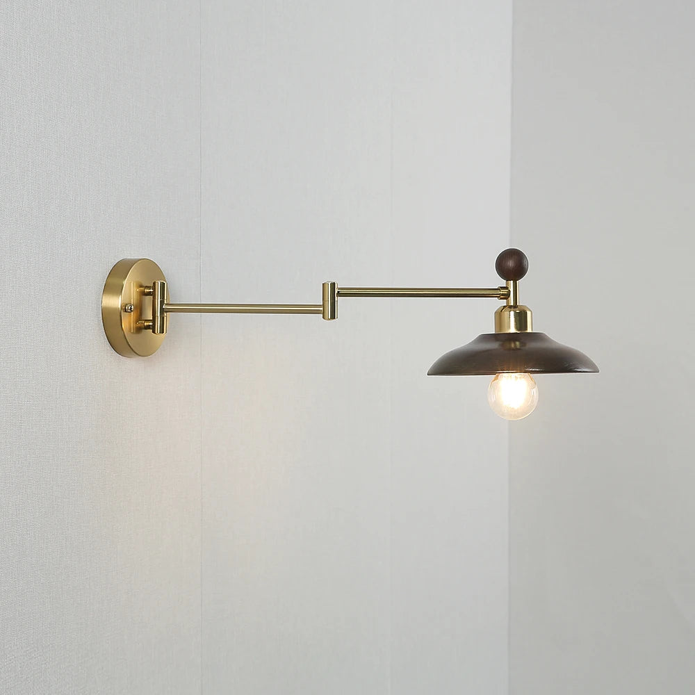 Home Deco Wood Adjustable Telescopic Wall Light