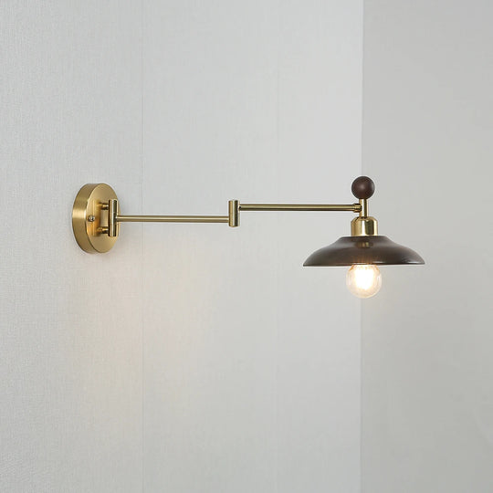 Home Deco Wood Adjustable Telescopic Wall Light