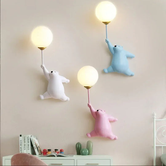 Home Deco Polar Bear LED Wall Lamp