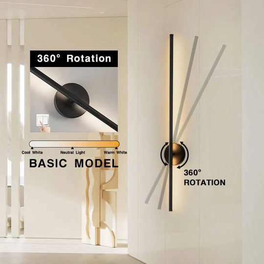 Home Deco Rotatable Dimmable LED Wall Lamp