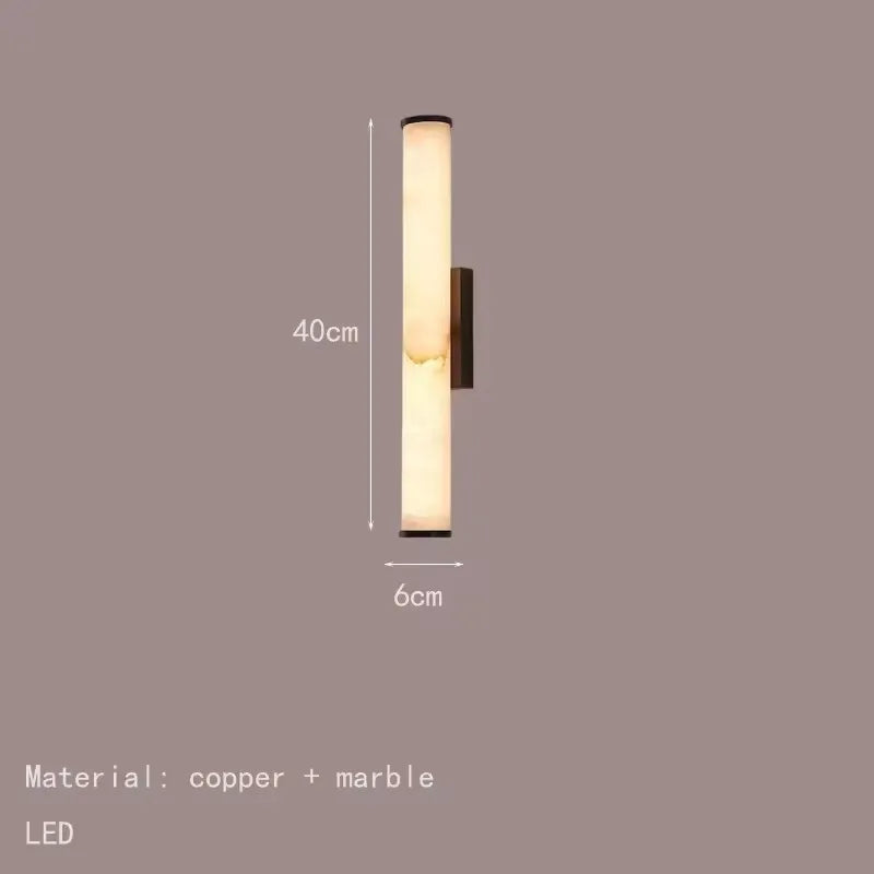 Home Deco Modern Copper Marble Wall Lamp