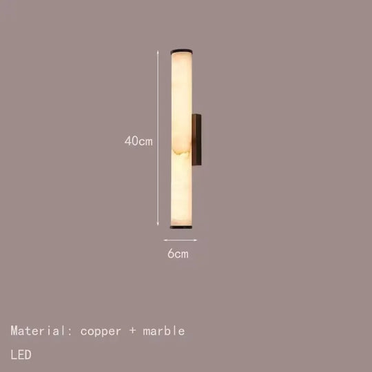 Home Deco Modern Copper Marble Wall Lamp