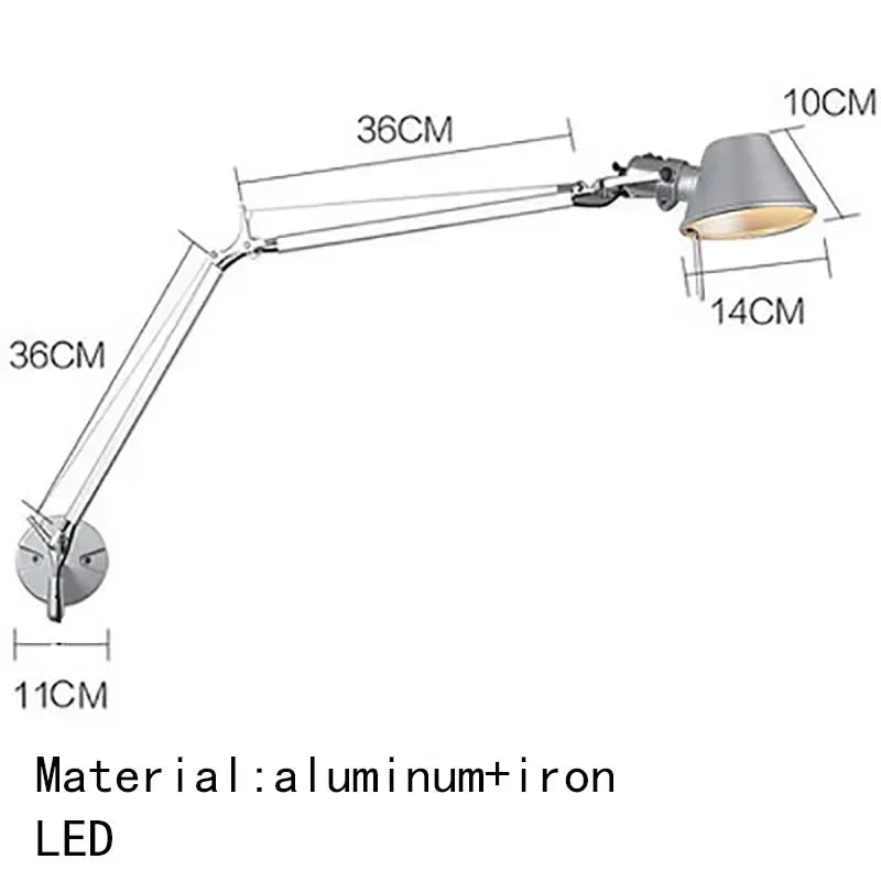 Home Deco Italian Long Arm LED Wall Lamp