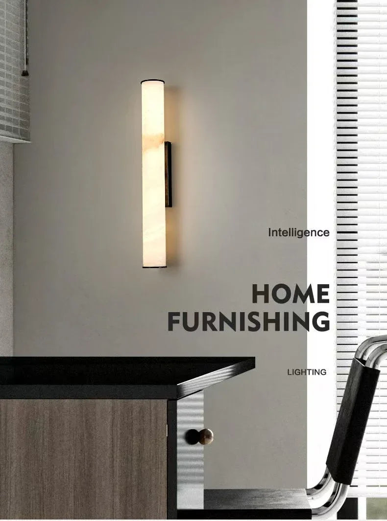 Home Deco Modern Copper Marble Wall Lamp