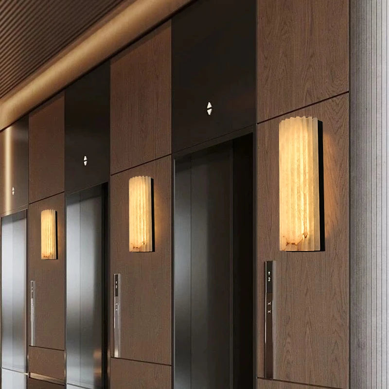 Home Deco Modern Marble Copper Wall Lamp