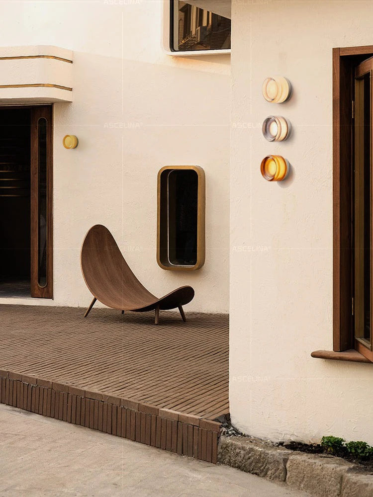 Home Deco Amber Glass LED Wall Lamp