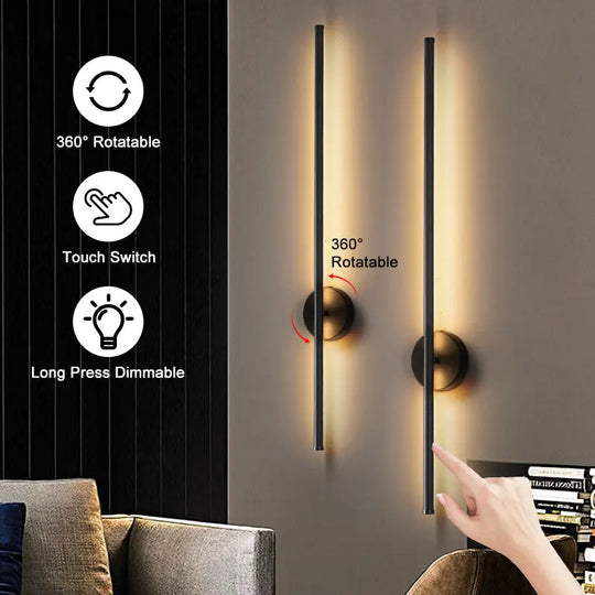 Home Deco Rotatable Dimmable LED Wall Lamp