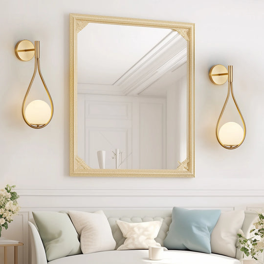 Home Deco Gold Frosted Glass Wall Lamp