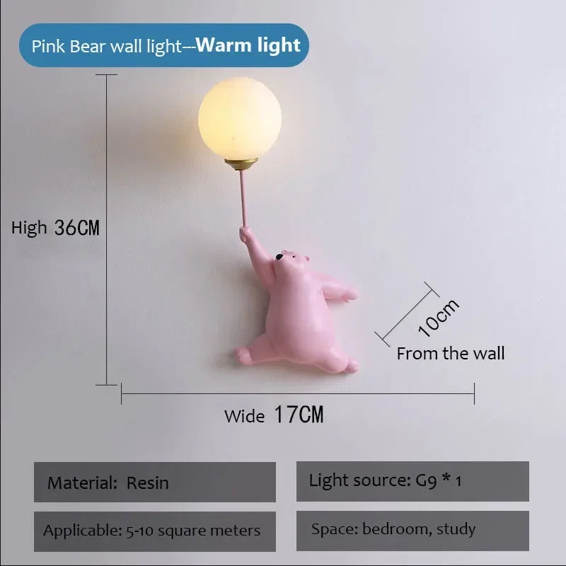 Home Deco Polar Bear LED Wall Lamp