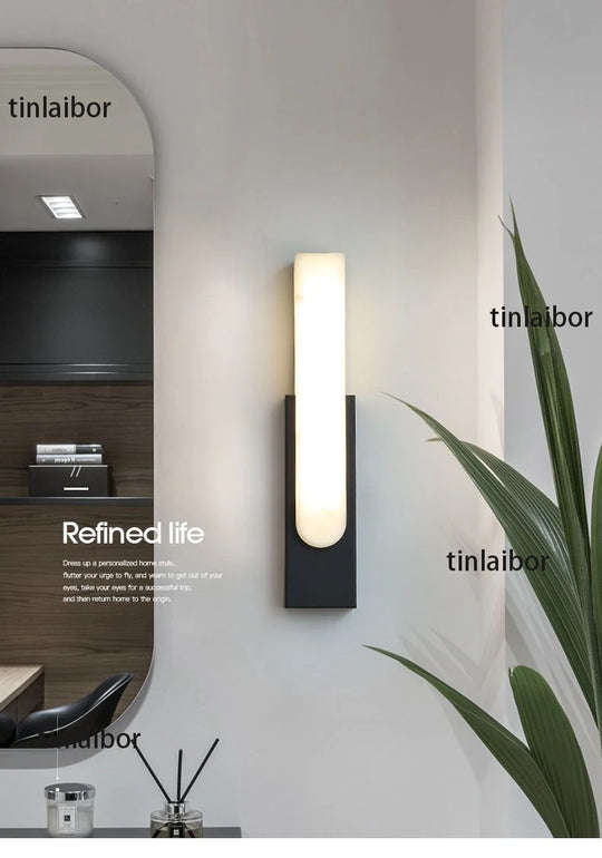 Home Deco Spanish Simulation Marble Wall Lamp