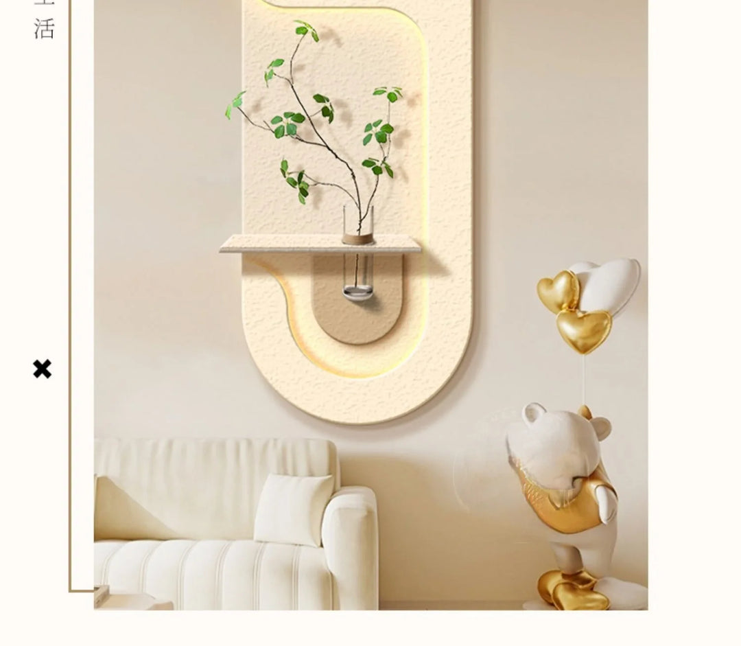 Home Deco Green Plant Wall Light Mural