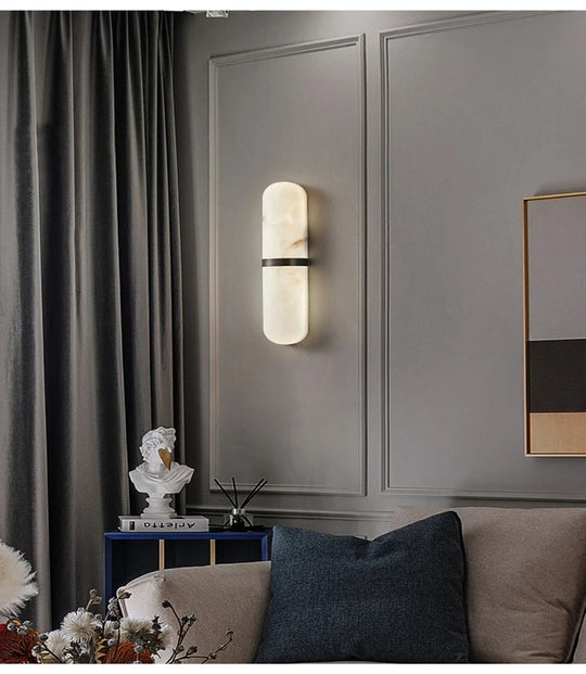 Home Deco Semicylinder Marble Wall Light