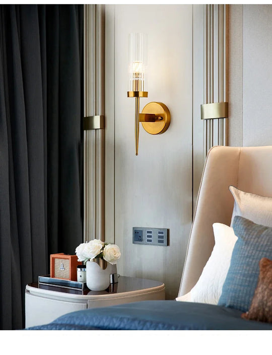 Home Deco Minimalist Glass LED Wall Lamp