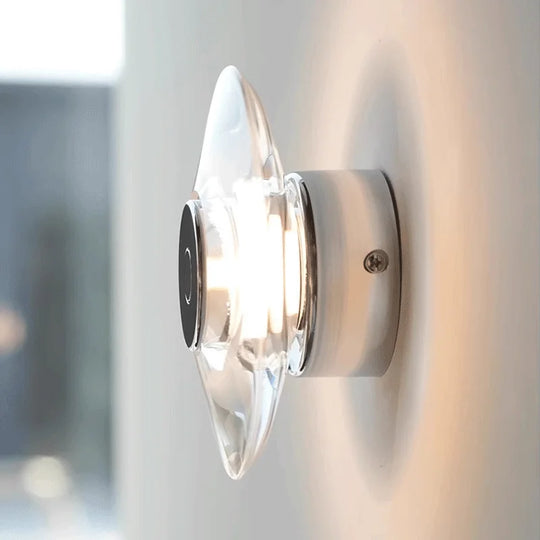 Home Deco Modern Round Crystal Wall Lamp