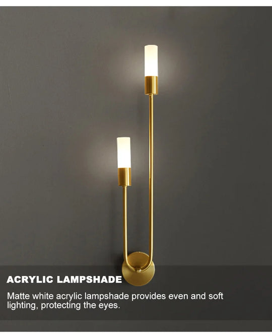 Home Deco Nordic Gold LED Wall Lamp