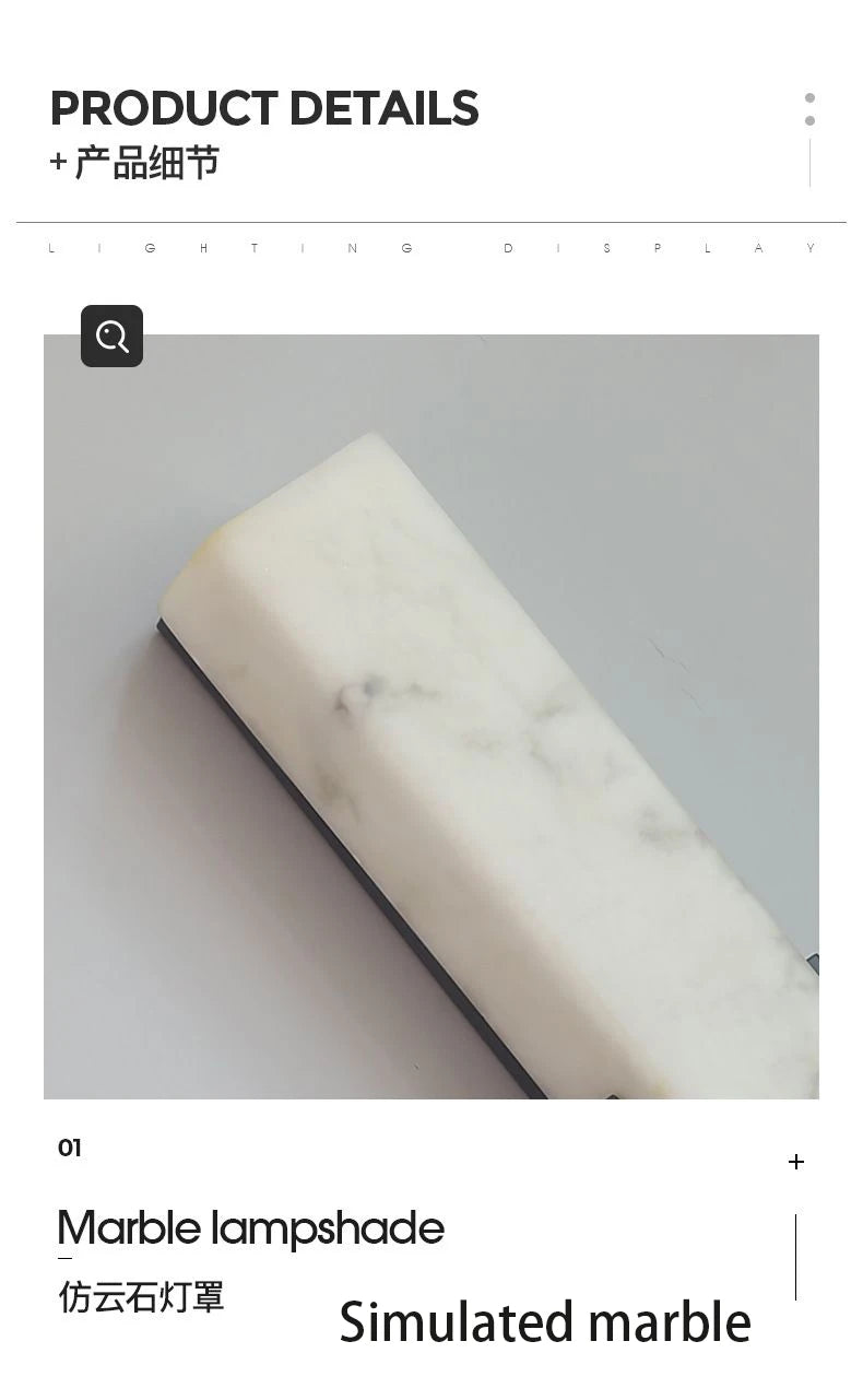 Home Deco Spanish Simulation Marble Wall Lamp