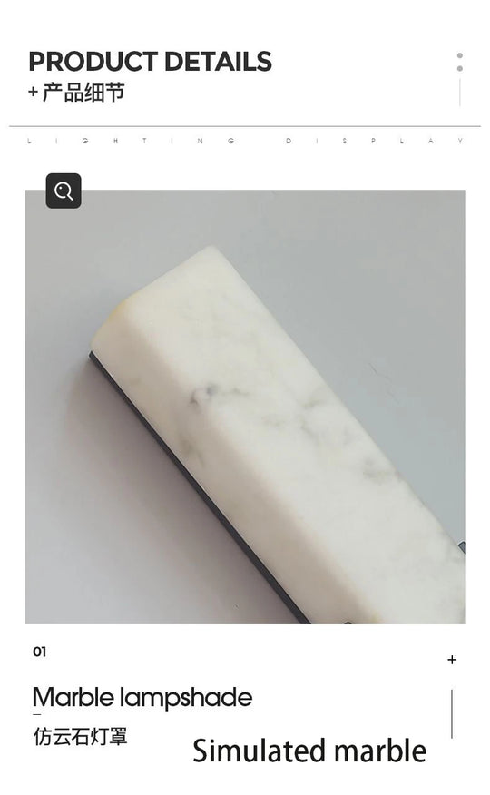 Home Deco Spanish Simulation Marble Wall Lamp