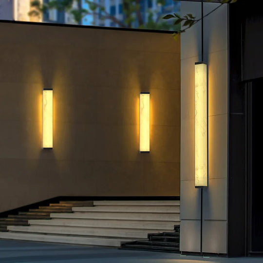 Home Deco Outdoor Marble Panel Wall Lamp