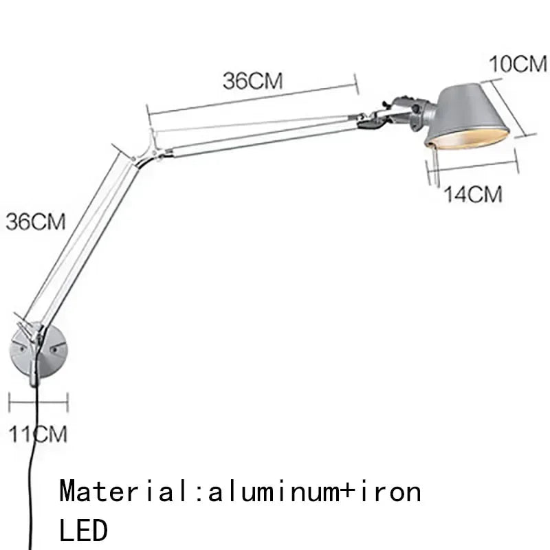 Home Deco Italian Long Arm LED Wall Lamp
