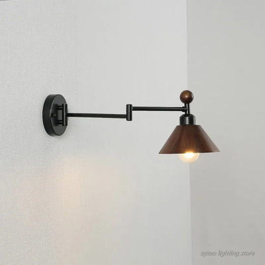 Home Deco Wood Adjustable Telescopic Wall Light