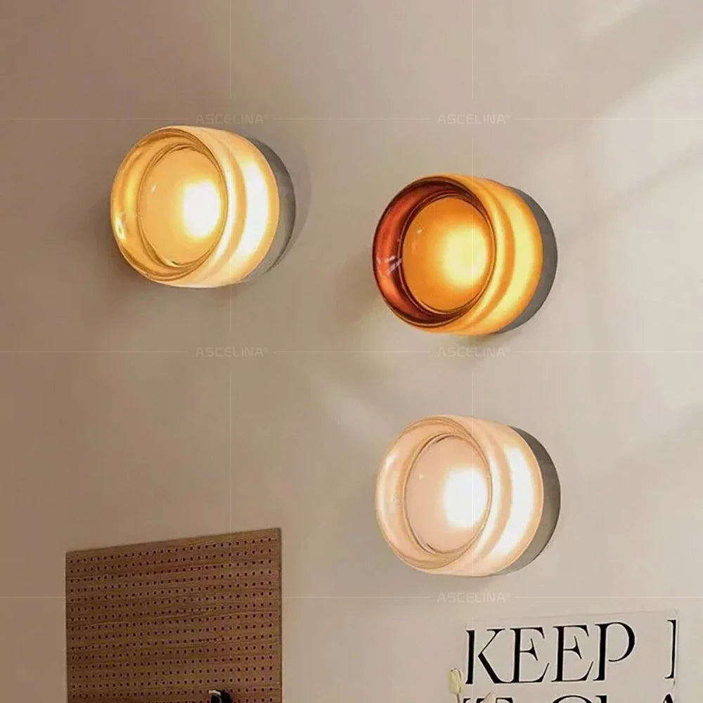Home Deco Nordic Round Glass Wall Light