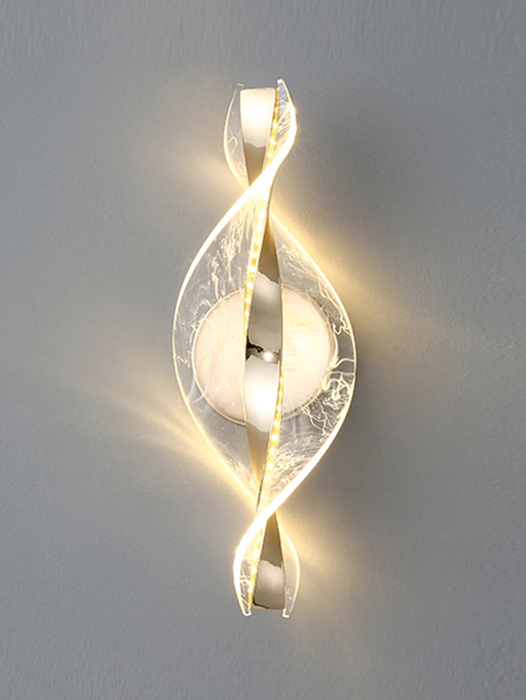 Home Deco Acrylic Gold/Black Modern LED Outdoor Wall Sconce