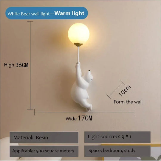 Home Deco Polar Bear LED Wall Lamp