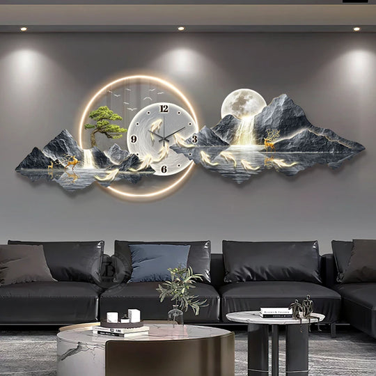 Adelaide Luxury Wall Clocks Living Room LED
