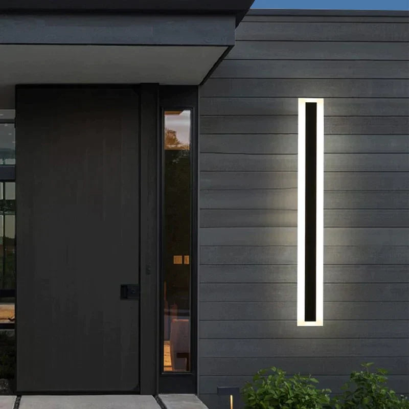 Tall Outdoor Waterproof LED Wall Lamp – Dimmable IP65 Aluminum Sconce