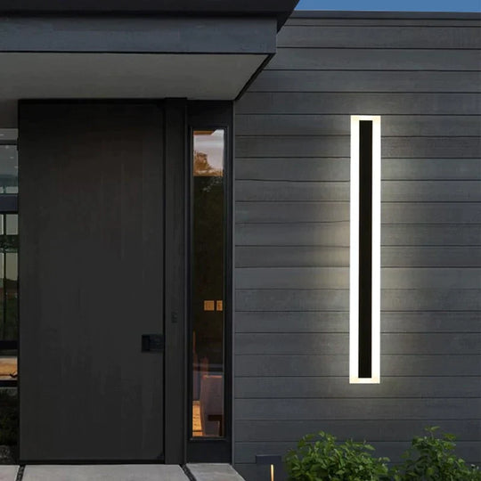 Tall Outdoor Waterproof LED Wall Lamp – Dimmable IP65 Aluminum Sconce