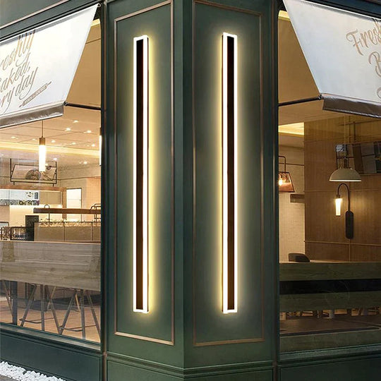 Tall Outdoor Waterproof LED Wall Lamp – Dimmable IP65 Aluminum Sconce