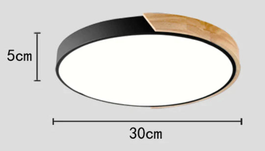 Allison - Nordic Wood led Ceiling Lights Modern Colorful Bedroom Ceiling Lamps Round thin plafondlamp Lighting lamparas de techo 30cm 40cm