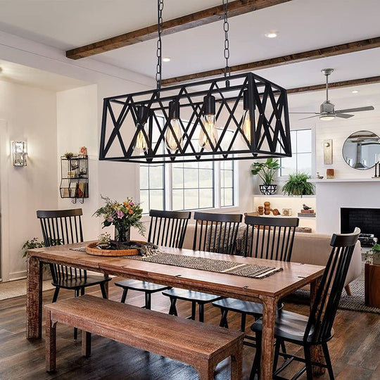 Lustre américain rétro en fer