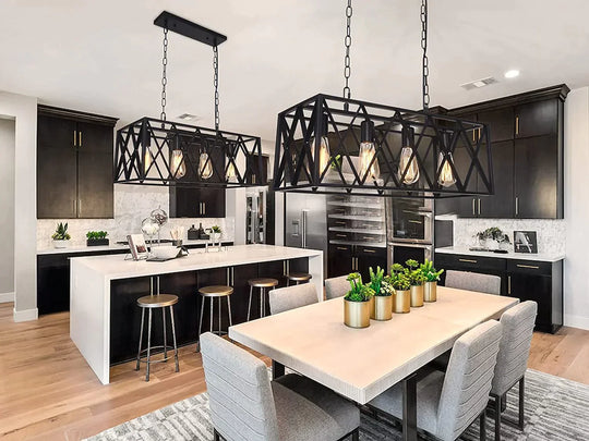 Lustre américain rétro en fer