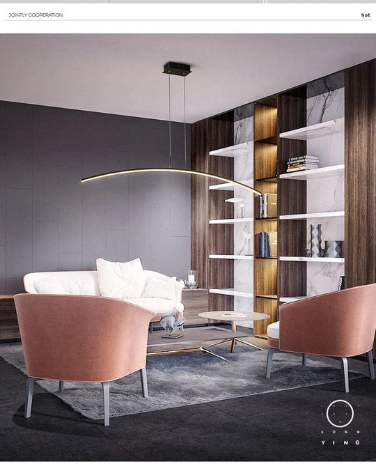 Lampes suspendues à LED en forme d'arc Lampes modernes pour salle à manger