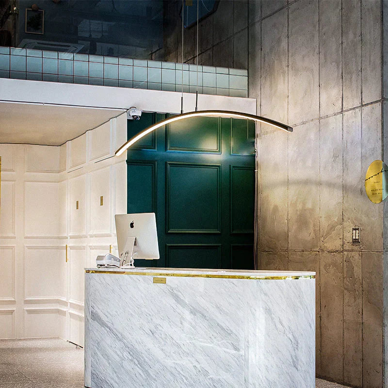 Lampes suspendues à LED en forme d'arc Lampes modernes pour salle à manger