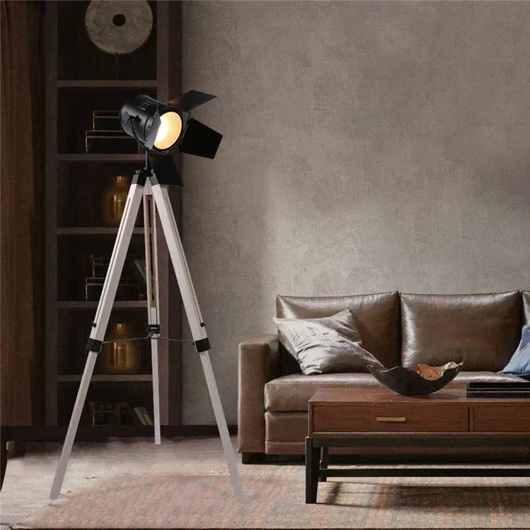 Artpad American Loft Rustic Vintage Floor Lamps For Living Room Office Study Lighting Black Red Led