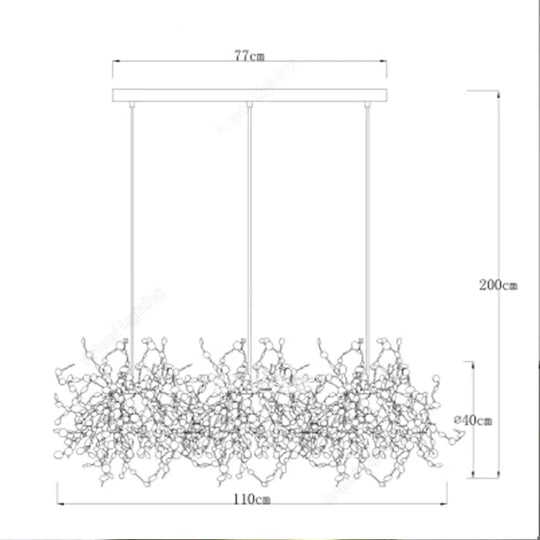 Athena - Luxury Art Deco Style Chandelier B Type / Chrome Color 110V|White Light