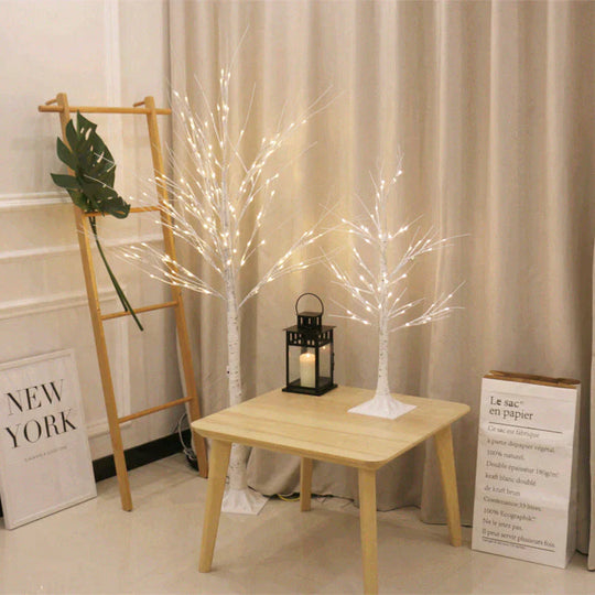Birch Tree Lights Glow Led Christmas Simulation New Year 0.6M Desktop(24 Lamps) Floor Lamps